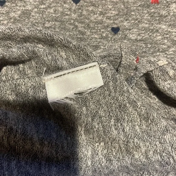 Current/ Elliott Grey Cotton Perfect Muscle Tee Heart Print Dress worn once - Picture 8 of 8